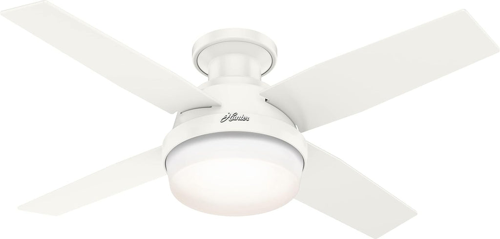Hunter Fan Company Dempsey Low Profile Indoor / Outdoor Ceiling Fan with LED Light and Remote Control, 44